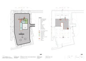 Půdorys 2. PP - 1. PP (Parkovací dům v Ostravě, PROJEKTSTUDIO EUCZ)