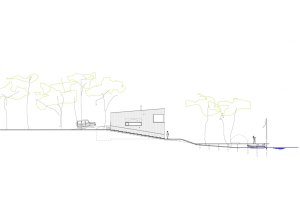 Chata PS ve slovenské obci Plavecký Štvrtok, Hantabal architekti, pohled sever