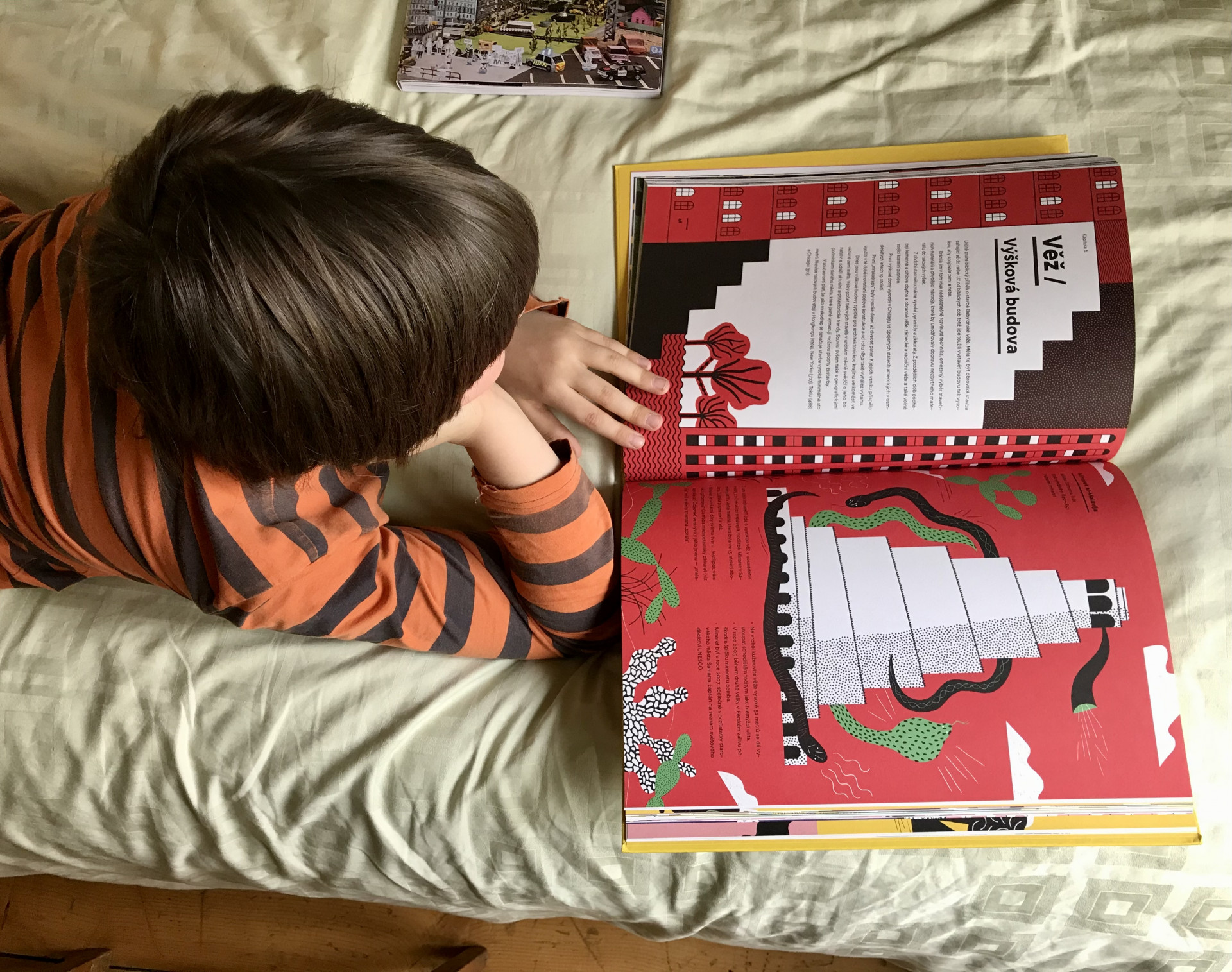 S dětskými kniha o architektuře občas bojuje i desetiletý Kryštof