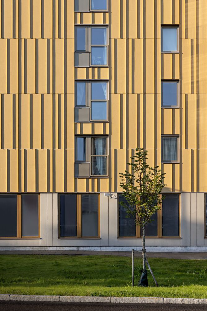 Bytový dům Frigg ve městě Skellefteå – Fasáda Swisspearl 