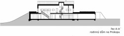 Rodinný dům Na Prokopu, Petr Keil, KMS architects spol. s r.o. - řez dd´