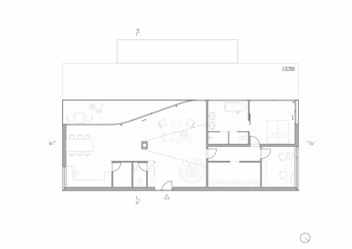 Rodinný dům Krásná, BARAAK Architekti / Barbora Kopečná, půdorys 1NP