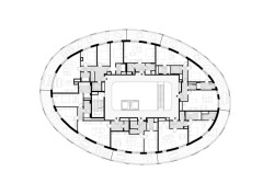 Půdorys (Bytový dům Oliva, A69 architekti)