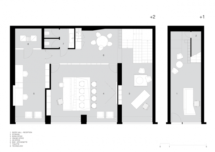plusminusarchitects, půdorysy – foto