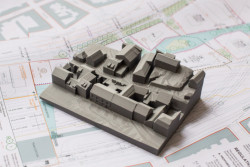 Model z 3D tiskárny pro ověření vztahů domu s okolím