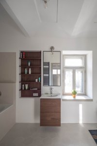 Skvadra architekti - Přestavba stavení v severních Čechách: Interiér zrekonstruované části
