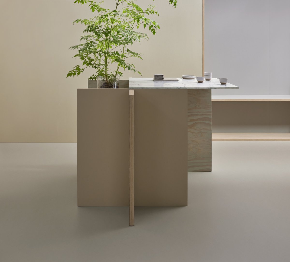 Nábytkové linoleum Forbo Flooring Systems v odstínu 4007 macadamia