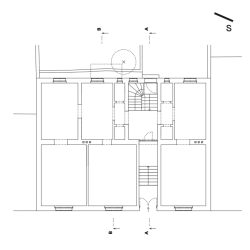 Rekonstrukce domu v Jindřichově Hradci, Matěj Šebek a Martin Petřík: Půdorys 1.NP - původní stav