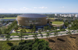 Vizualizace multifunkční arény v Pardubicích, ateliér OVA