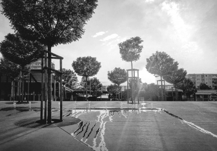 Revitalizace vnitřního prostoru nákupního střediska Centrum v Prešově, zerozero.