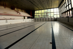 Současný stav Městských lázní Chomutov, které byly trvale uzavřené v roce 2012.