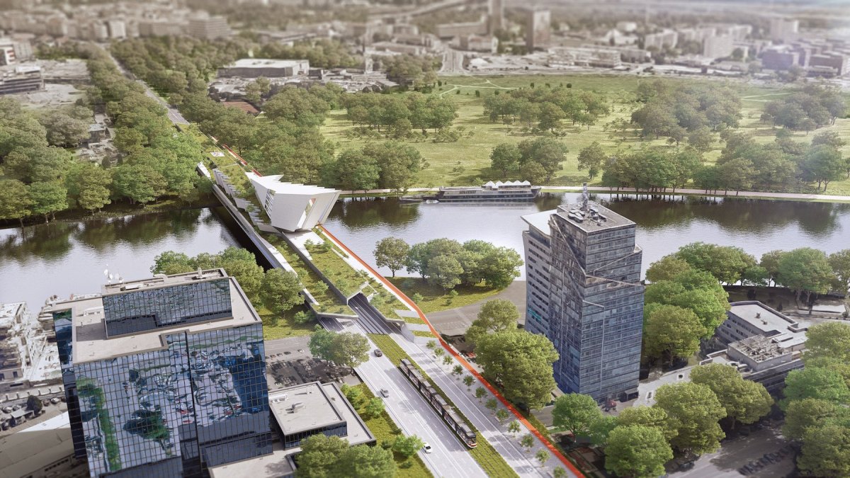 Vize architekta Jaromíra Pizingera o obytném mostě na místě Libeňského mostu v Praze.