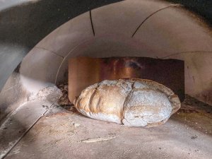 Součástí stavby je pec na pizzu, dvě trouby a klasická plotna. (Rekonstrukce Tauhaus; studio Olgoj Chorchoj)