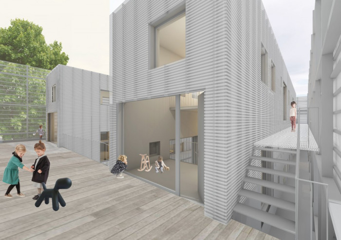 Mateřská škola ve Vratislavicích nad Nisou, vizualizace, Petr Stolín a Alena Mičeková
