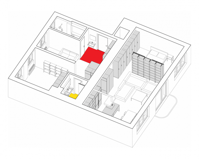 toito architekti, Byt G, axonometrie – foto