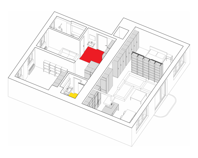 toito architekti, Byt G, axonometrie – foto