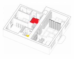 toito architekti, Byt G, axonometrie – foto