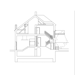Rekonstrukce domu v Jindřichově Hradci, Matěj Šebek a Martin Petřík: Řez