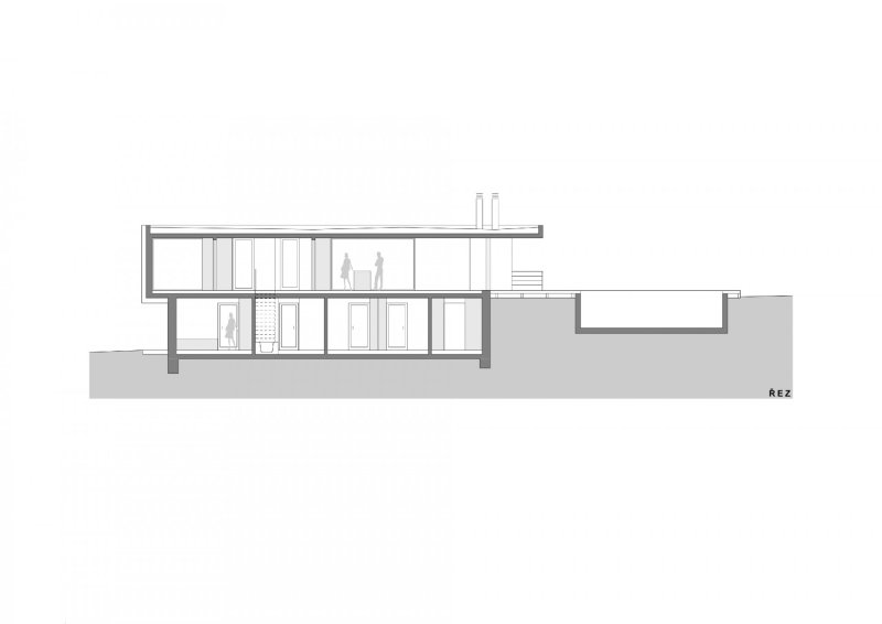 RD Hrabyně II., Atelier38‌ / Tomáš Bindr, Pavlína Harazimová, řez