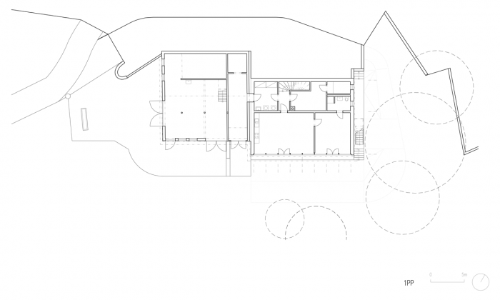 SKUPINA, Rodinný dům v Mohren, půdorys 1. PP – foto