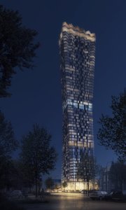 Návrh mrakodrapu Ostrava Tower z dílny studia Chybík+Krištof