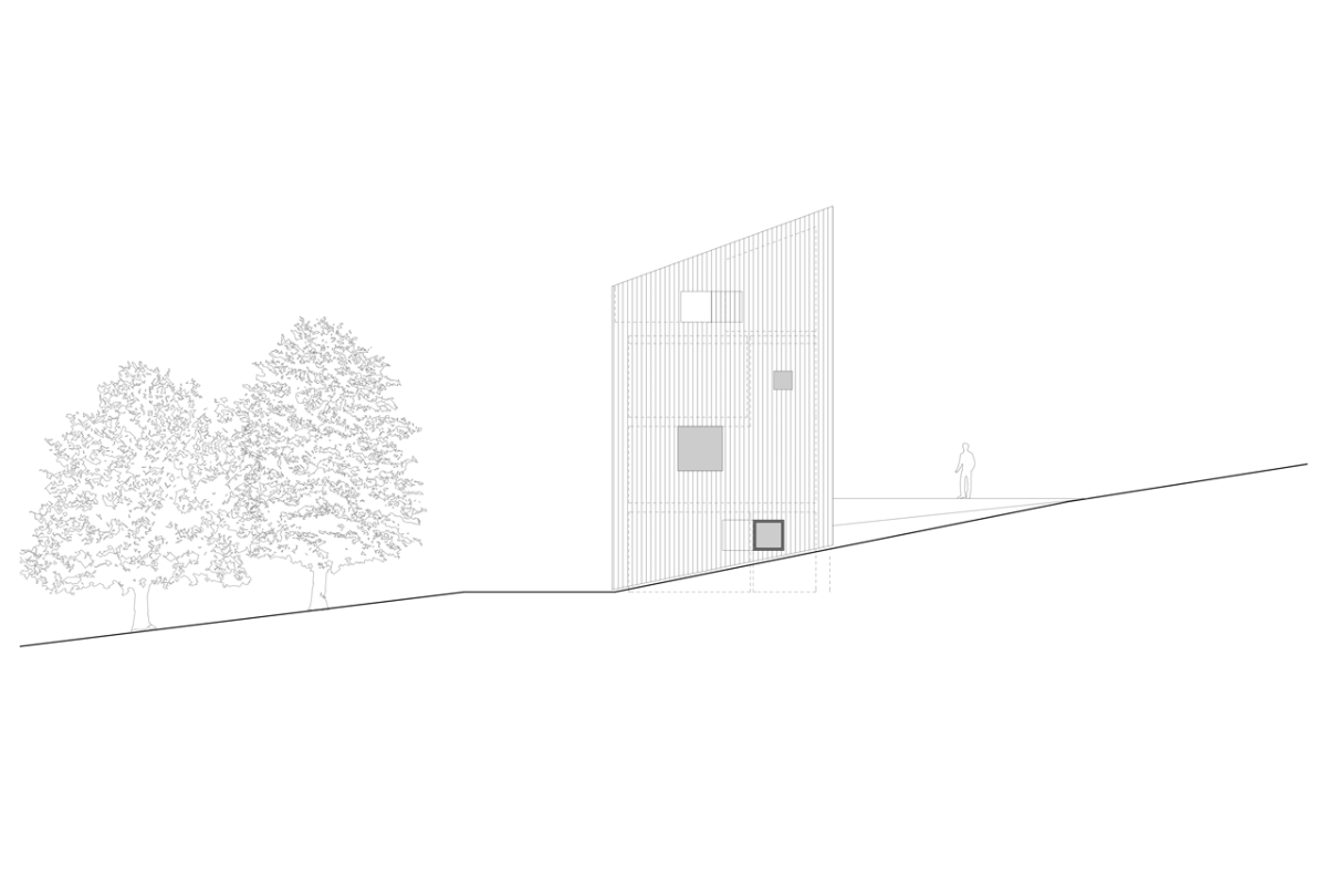 Zábran Nová architekti, Rodinný dům/věž Čižice, pohled – foto