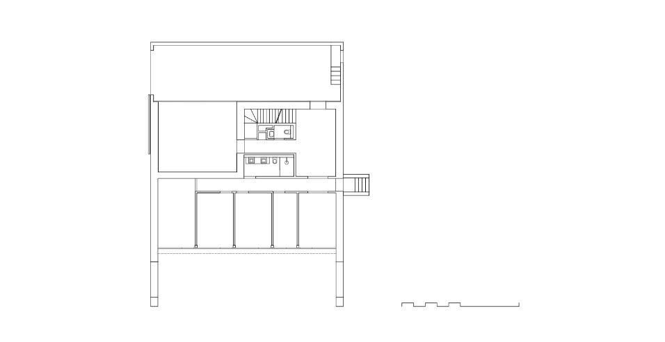 House B, půdorys přízemí, E2A