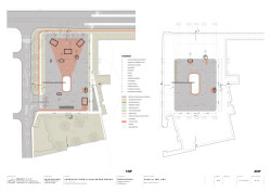 Půdorys 1. NP - 2. NP (Parkovací dům v Ostravě, PROJEKTSTUDIO EUCZ)