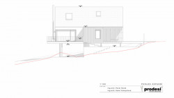 Rodinný dům v Kyjích, Prodesi/Domesi - POHLED ZÁPADNÍ