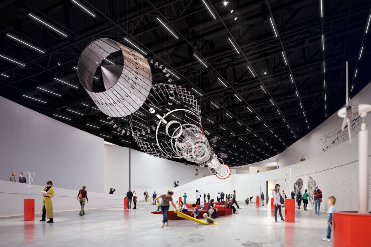 AL_A, Muzeum umění, architektury a technologie v Lisabonu (MAAT), oválný sál, vizualizace