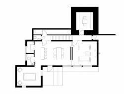 Rodinný dům v Beskydech, půdorys 1np, Kamil Mrva Architects