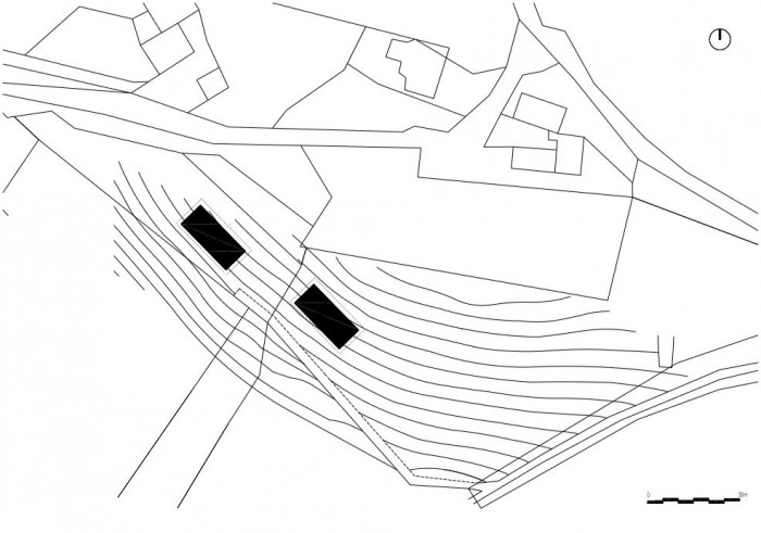 Rodinné domy s možností pronájmů Nové Městečko, situace, A.LT Architekti