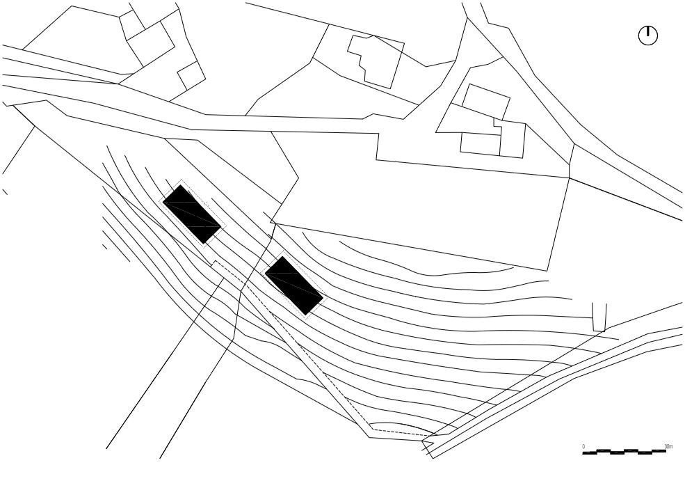 Rodinné domy s možností pronájmů Nové Městečko, situace, A.LT Architekti