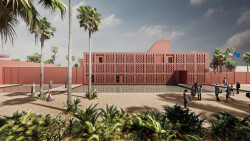 Vítězný návrh české ambasády v Addis Abebě od studentek Jany Hájkové a Kristiny Boháčové z STU Bratislava.