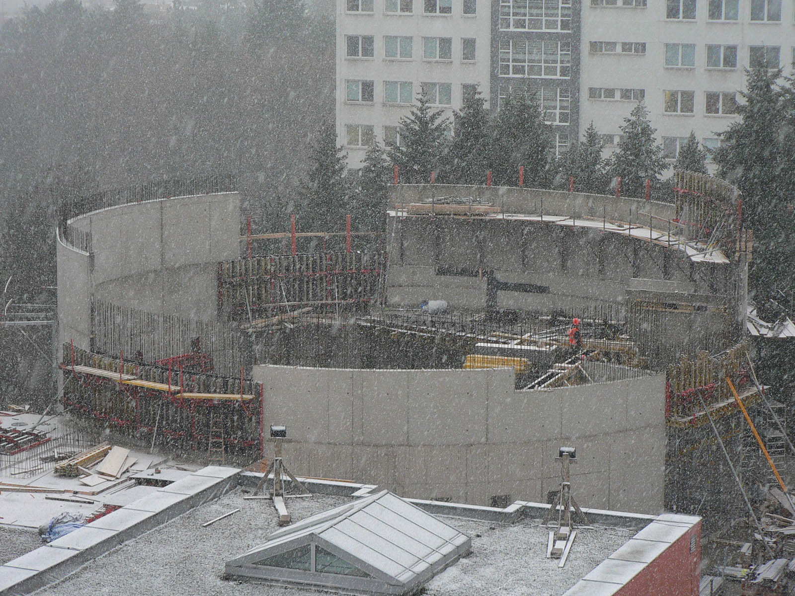 Pohled na stavbu kostela.