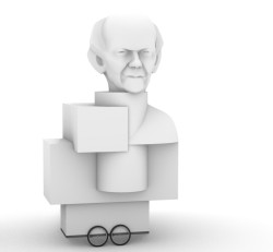 Vizualizace sochy Bohuslava Fuchse