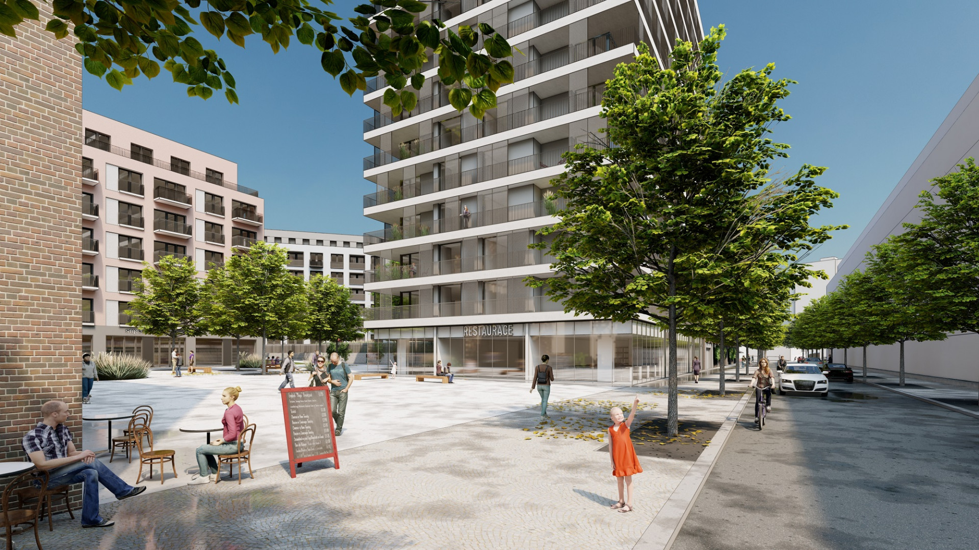 Obytná čtvrť Jarov Sever, Amádeus Real, a.s., vizualizace. Zdroj: Amádeus Real, a.s.