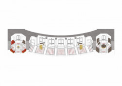 Interiéry předsálí České filharmonie v Rudolfinu, Lenka Míková architekti / Lenka Míková, axonometrie