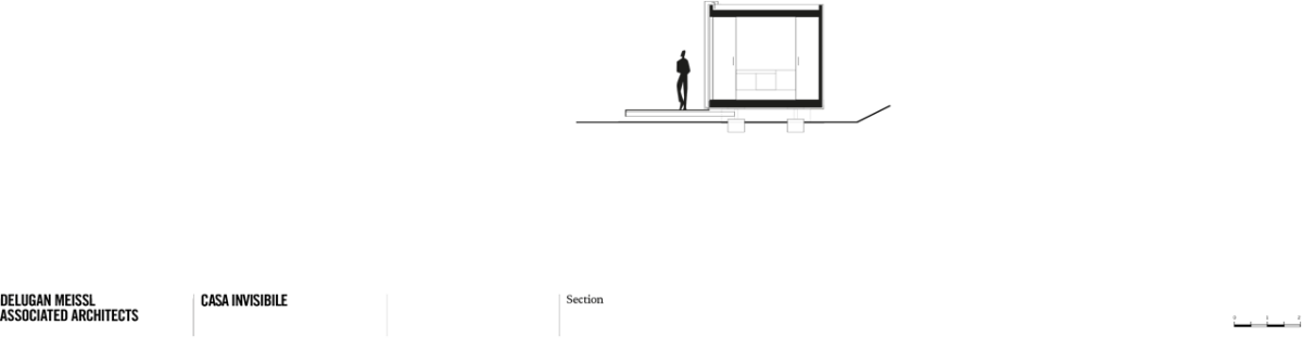 Delugan Meissl Associated Architects, Casa Invisible, příčný řez - foto
