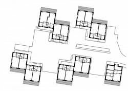 Bytové domy v Rožnově pod Radhoštěm, Studio acht / Václav Hlaváček, půdorys 1PP