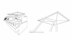 Najjar & Najjar, luxusní přestavba vily ze 60. let, střešní konstrukce, výkres