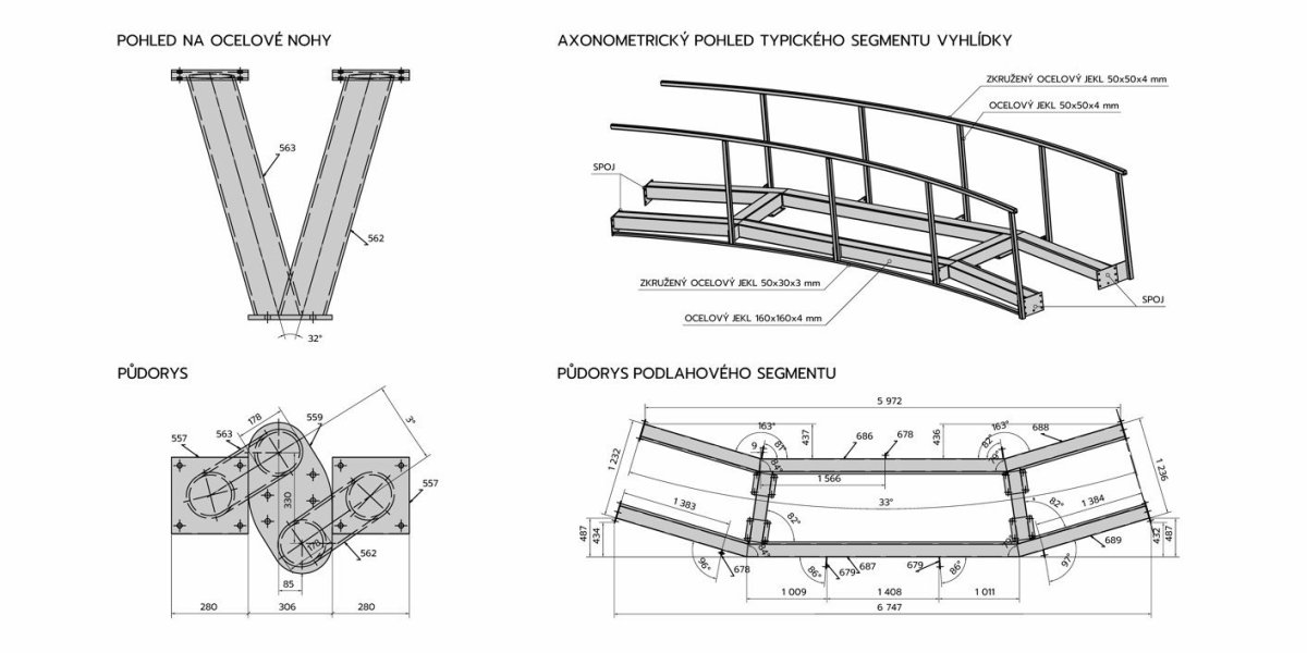 Stezka nad vinohrady, konstrukce, Keeo4design