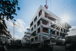 Proces výstavby (Bytový komplex Viktoria Center, architektonické řešení CTR group a.s.)