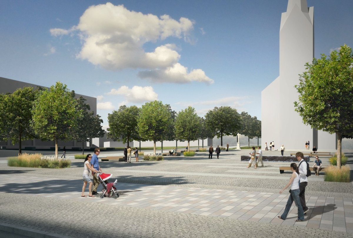 Revitalizace Náměstí Míru ve Zlíně, vizualizace, P.P. Architects