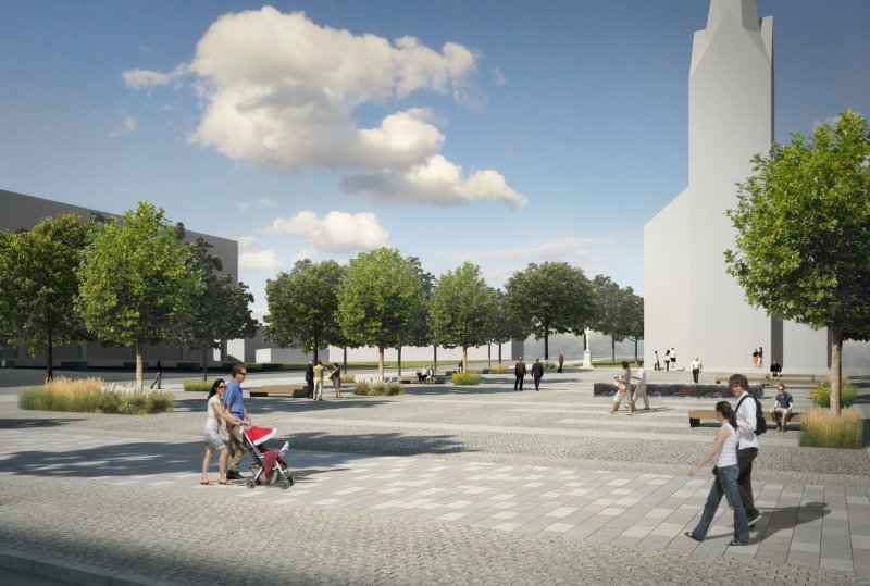 Revitalizace Náměstí Míru ve Zlíně, vizualizace, P.P. Architects