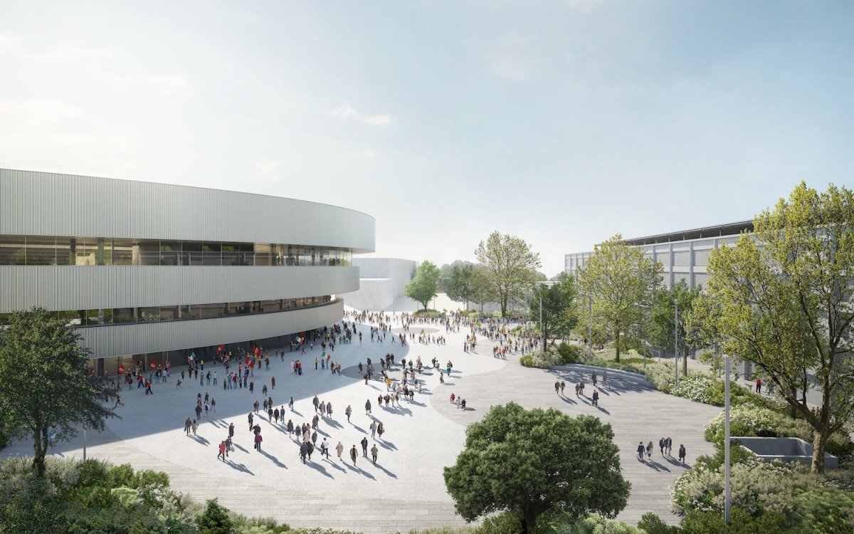 Hokejový stadion v Miláně od studia David Chipperfield Architects