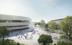 Hokejový stadion v Miláně od studia David Chipperfield Architects