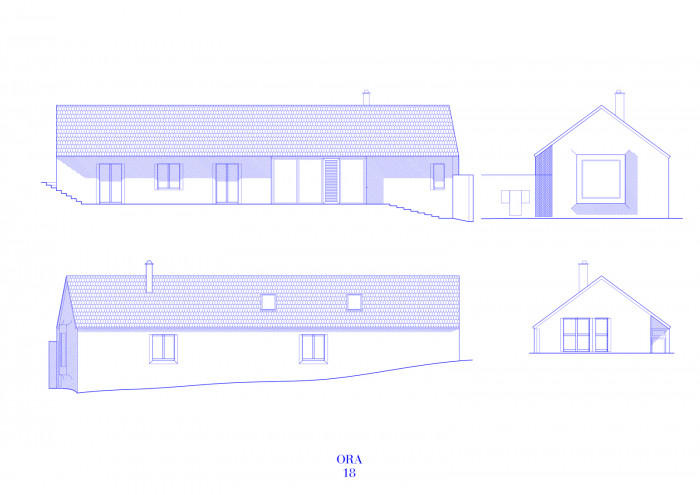 Vesnický dům, pohledy, ORA