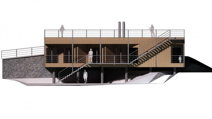 Dům nad vodopádem, pohled, ARCHOO s.r.o.