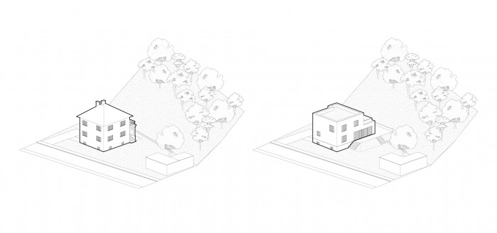 Axonometrie - původní stav a návrh
